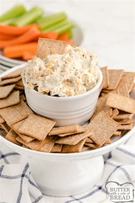 Ranch Chicken Cheese Dip Butter With A Side Of Bread