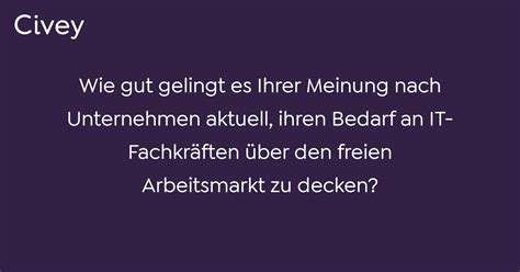 Civey Umfrage Wie Gut Gelingt Es Ihrer Meinung Nach Unternehmen