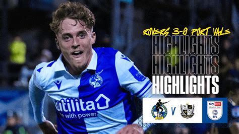 Match Highlights Rovers Port Vale Youtube