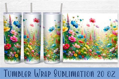 Wildflowers Tumbler Wrap Oz Straight Skinny