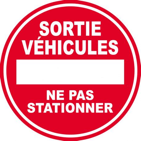 Sortie De Vehicules Ne Pas Stationner Cm Sticker Autocollant