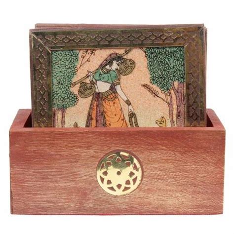 Wooden Tea Coasters Set Handicraft At Rs 240 Wooden Handicrafts In