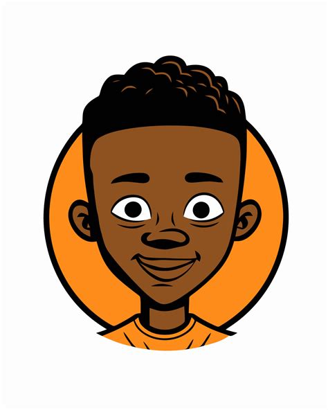 african boy portrait logo 23632881 Vector Art at Vecteezy