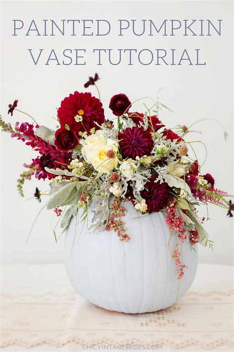 Diy Painted Pumpkins Perfect Fall Wedding Centrepieces Chic Vintage