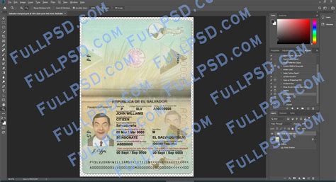 download El Salvador Passport PSD File photoshop Template editable ...