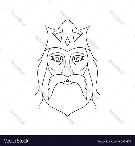 Greek god poseidon Royalty Free Vector Image - VectorStock