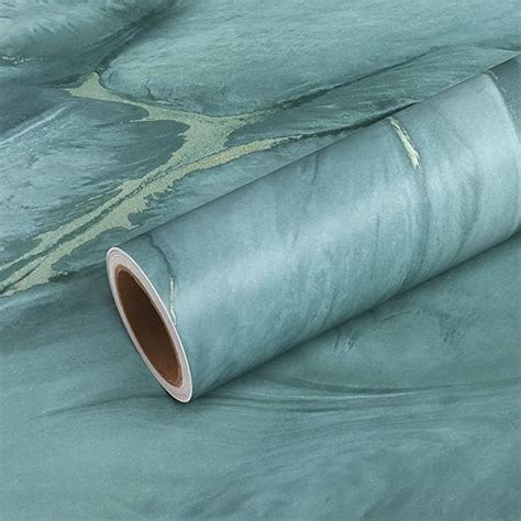 Veelike Blue Abstract Marble Contact Paper For Countertops