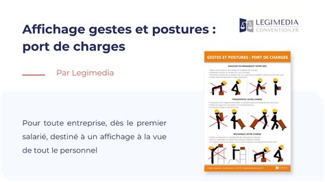 Affichage Gestes Et Postures Port De Charges Legimedia YouTube