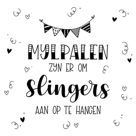 Felicitatiekaart Mijlpalen En Slingers Kaartje2go