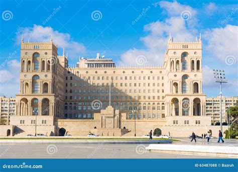 Government House of Azerbaijan Republic Editorial Stock Photo - Image of urban, street: 63487088