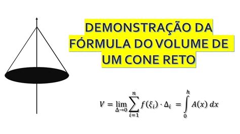 C Lculo Diferencial Demonstra O Do Volume De Um Cone Reto Youtube