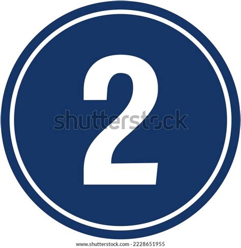 Circular Sign Indicating Number 2 Number Stock Illustration 2228651955 ...