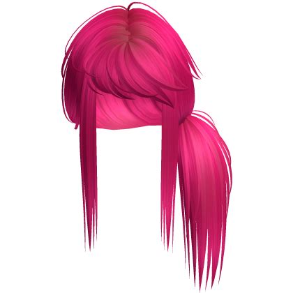 Scene Low Messy Ponytail Hot Pink Roblox
