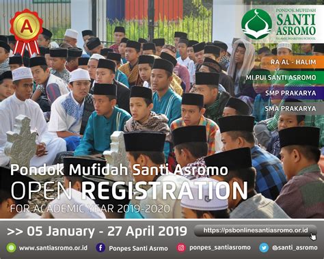 Santi Asromo Pendaftaran Santri Baru 2019