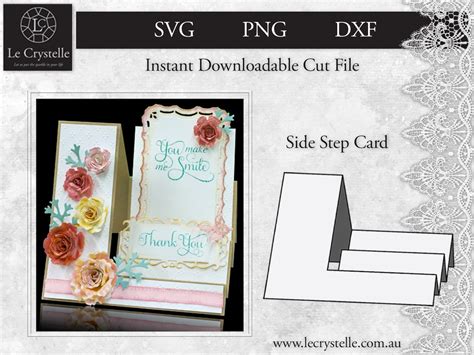 Svg Cut File Cardside Step Cardstep Card Templatesvg Etsy