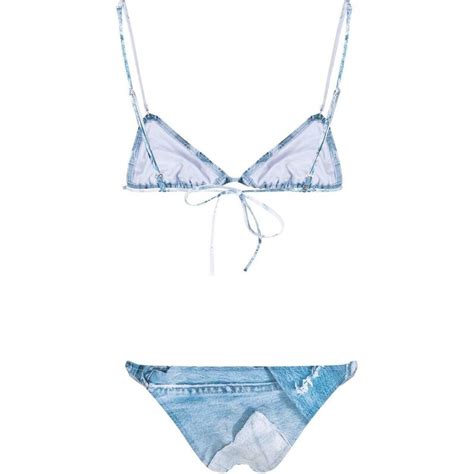 Natasha Zinko Set Bikini Con Stampa Blu Stileo It