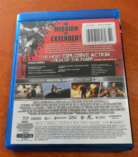 The Expendables Blu Ray Sylvester Stallone Jason Statham Dolph Lundgren