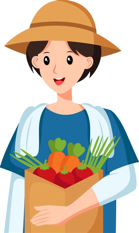 Vegetable Vendors Character Design Illustration 11517443 Vector Art At