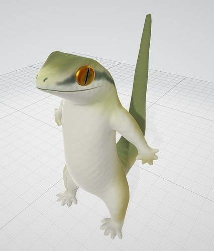 3d Model Lizard Gecko 3d Model Pbr Textured Includes Hi Poly Model Vr