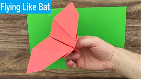 Origami Paper Tutorial Fold A Bat Paper Plane Youtube