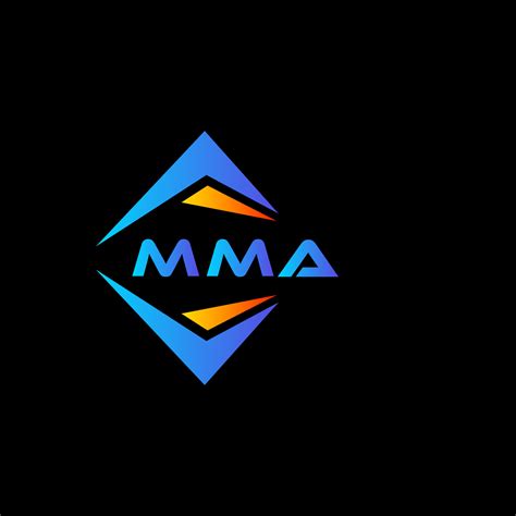 MMA abstract technology logo design on Black background. MMA creative ...