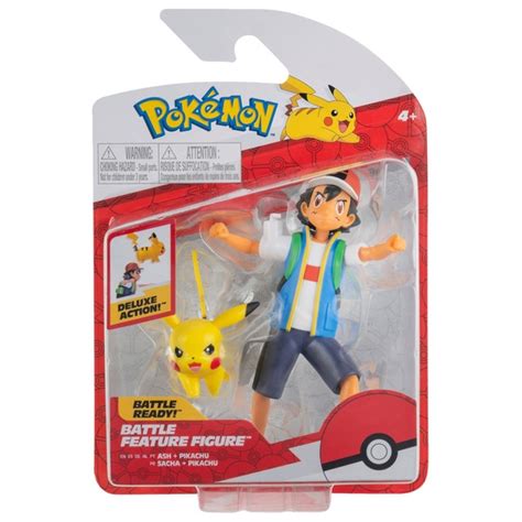 Pokémon Ash & Pikachu Battle Feature Figure | Smyths Toys Ireland