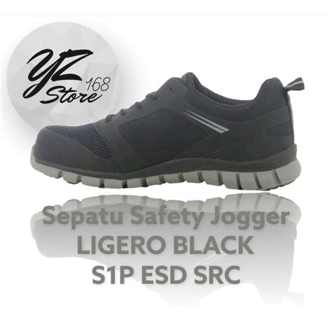 Jual Sepatu Safety Jogger LIGERO BLACK S1P SRC ESD Shopee Indonesia