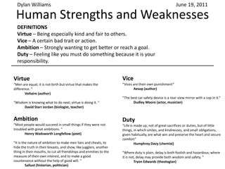 Human strengths and weaknesses | PPT