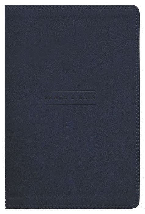 Nvi Santa Biblia Ultrafina Letra Gigante Imitaci N Piel Azul Marino