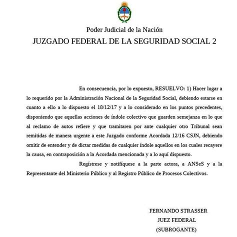 Admiten Pedido De Anses Para Cursar Las Causas Contra La Ley