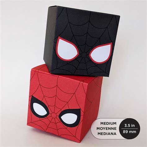 Medium Spiderman Treat Box Diy Printable Etsy