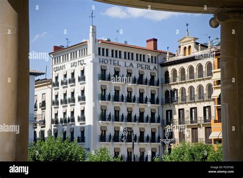 Hemingway. Hotel La Perla. Pamplona. Navarre. Spain Stock Photo - Alamy