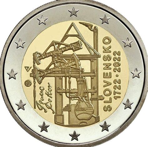 Euro Herdenkingsmunt Slovakije Stoommachine Unc