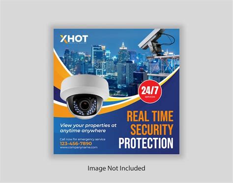 Premium Vector Security Camera Or Cc Camera Social Media Post Design