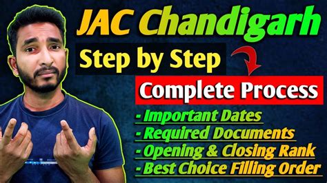 Jac Chandigarh Counselling Admission Process Choice Filling Dates