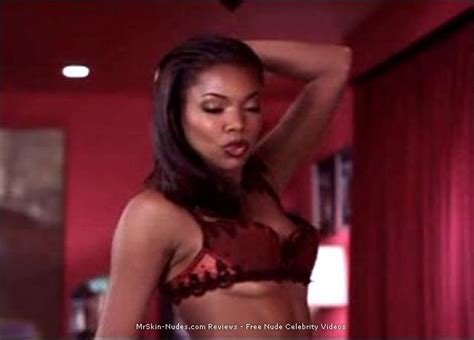 Celebrity Gabrielle Union Striping In Red Lingerie Vidcaps Mr Skin FREE Nude Celebrity Movie