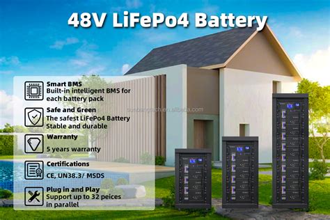 Sunbond Solar Battery Lithium 48v 100ah Lifepo4 Battery Pack 100ah