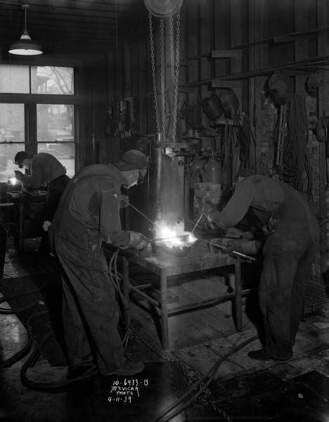 Welders At Work Photograph Wisconsin Historical Society