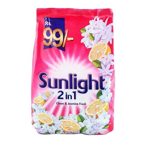 Sunlight Detergent Powder 2 In 1 Clean And Jasmine Fresh 850 G