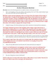 Of Mice And Men Study Guide Section 6 Key Pdf Name English 7 8 Date