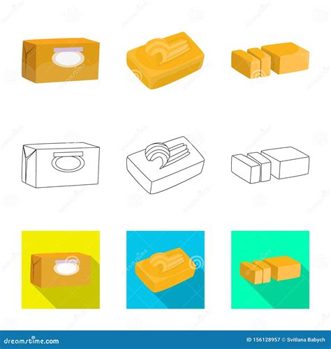 Objeto Aislado De Crema Y Signo De Producto Conjunto De Ilustraciones