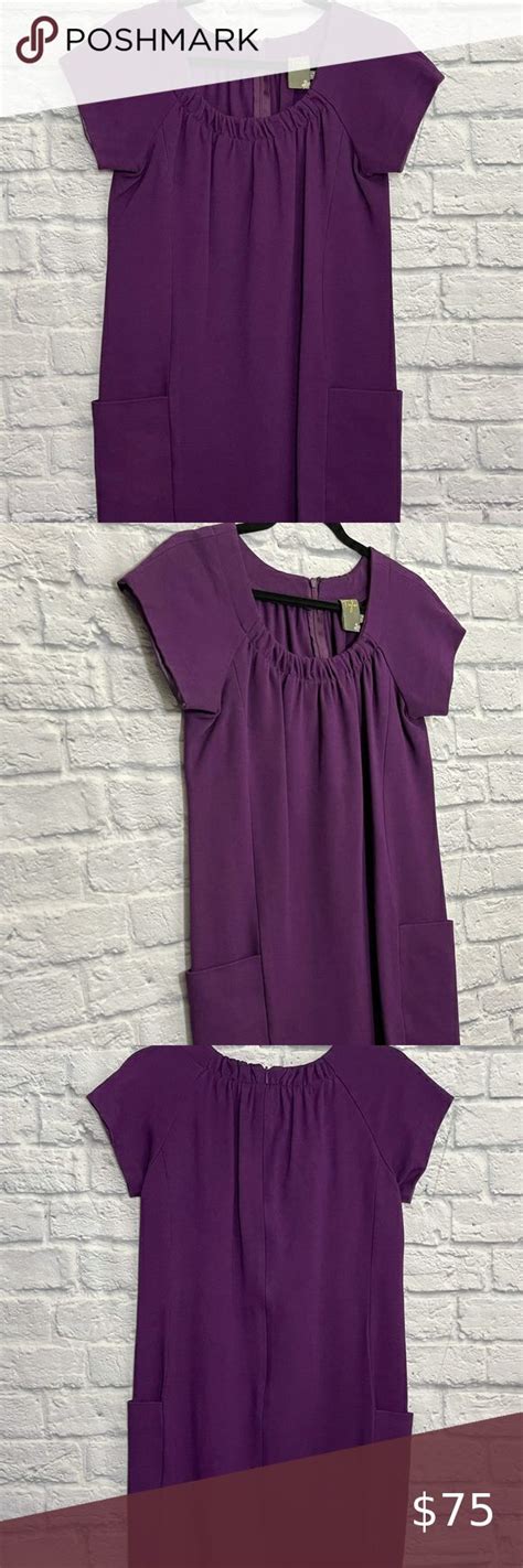 Taylor Deep Royal Purple Smock Dress Big Pockets Purple Smocked Dress