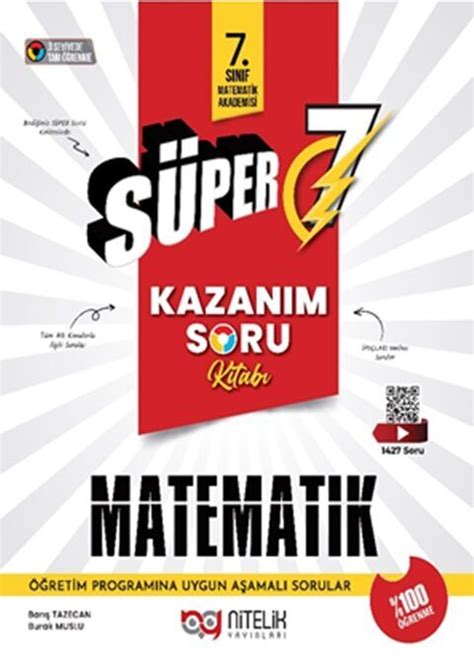 Nitelik Yayınları 7 Sınıf Matematik Süper Yeni Nesil Soru Kitabı Barı