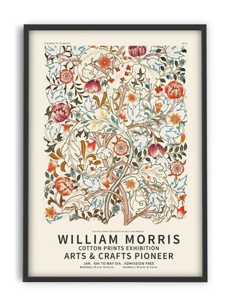 William Morris S Art And Crafts Poster With The Words William Morrisons