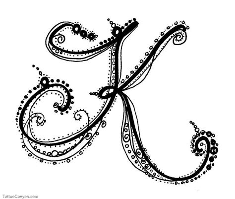 Fancy Cursive Letter K Letters Example