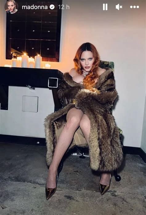 Madonna 64 Parades Curves As She Strips Fully Naked Under Fur Coat