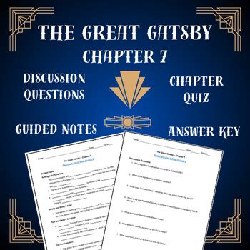 The Great Gatsby - Chapter 7 by Jackey Taggart | TPT