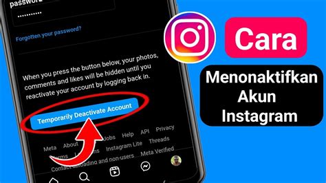 Cara Menonaktifkan Akun Instagram Update Baru Akun Instagram