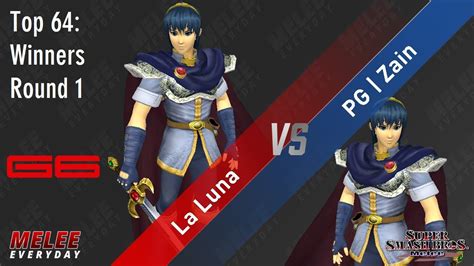 Genesis 6 La Luna Marth Vs PG Zain Marth SSBM Top 64 WR1