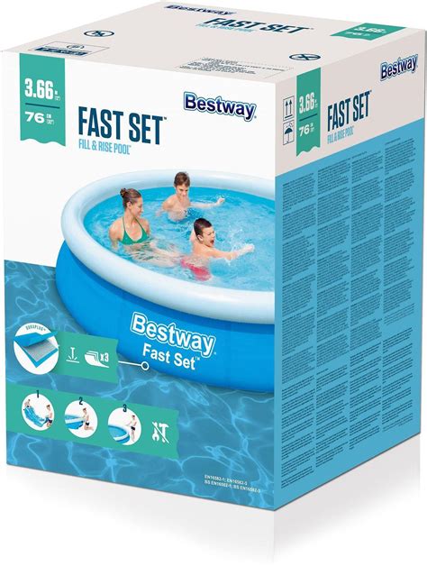 Bestway Fast Set Ant Eminis Baseinas Pripu Iamas Baseinas